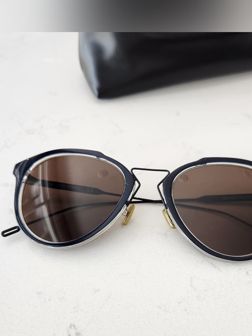 authentic Christian Dior Blacktie Sunglasses 226f2 S pilot